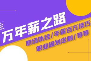 （8006期）通往百万年薪之路·陪跑训练营：职场外挂/年薪百万技巧/职业规划定制/等等