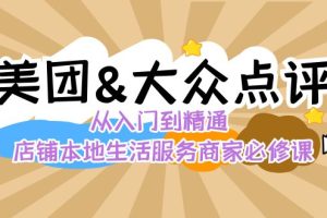 （8804期）美团+大众点评 从入门到精通：店铺本地生活 流量提升 店铺运营 推广秘术…