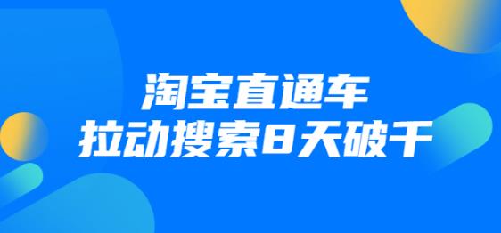 进阶战速课：2021年4月最新淘宝直通车拉动搜索8天破千（视频课程）